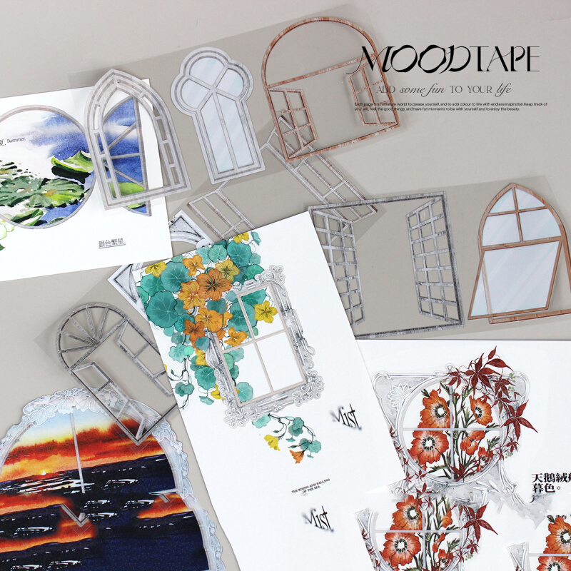 PET 테이프 - 80mm*5.1m 빈티지 창문용