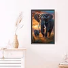 (45*65cm)Tropical Elephant - Full Round Partial AB Drill Diamond Painting