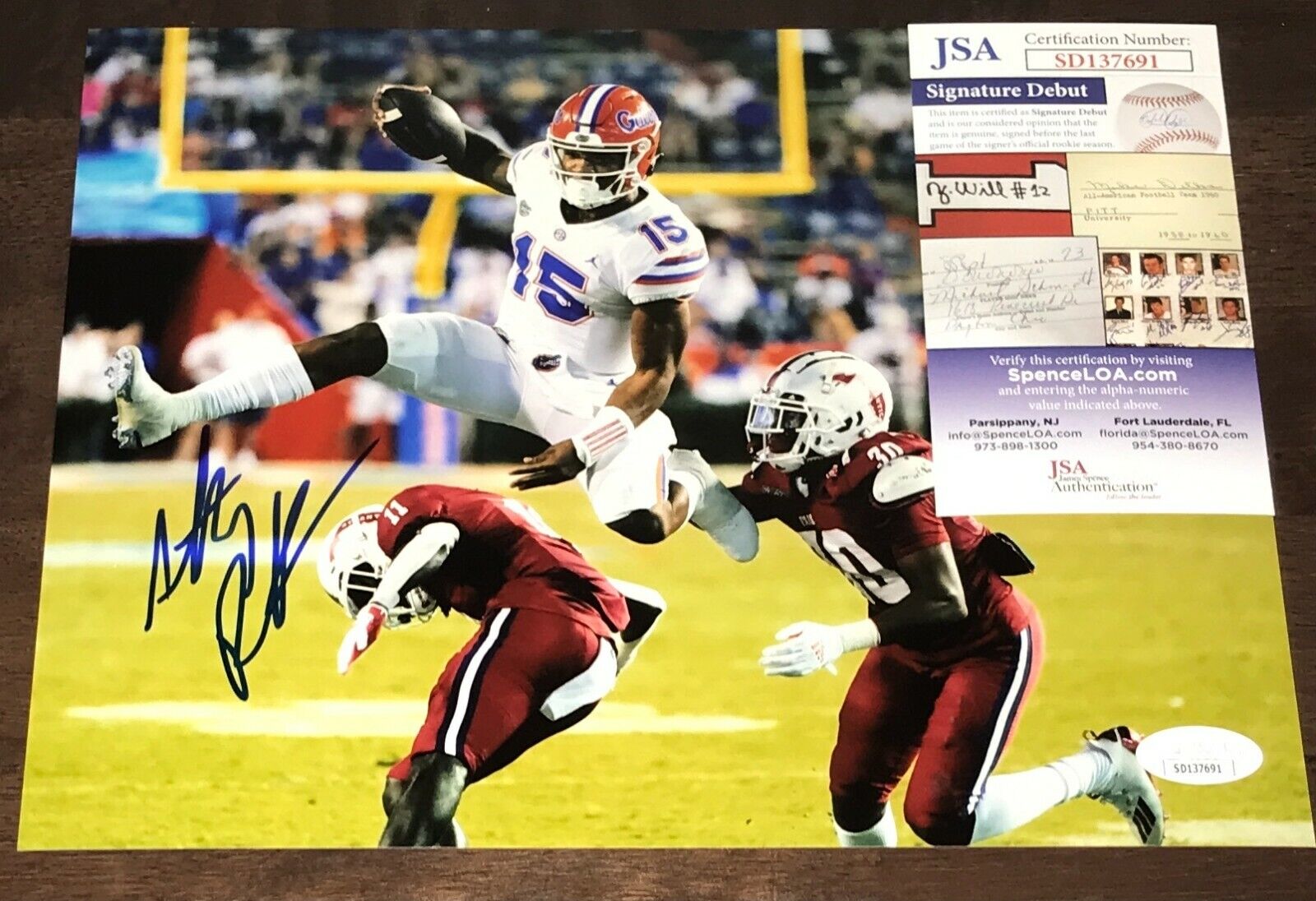 Anthony Richardson Signed Autographed 8x10 Photo Poster painting Florida Gators JSA N12