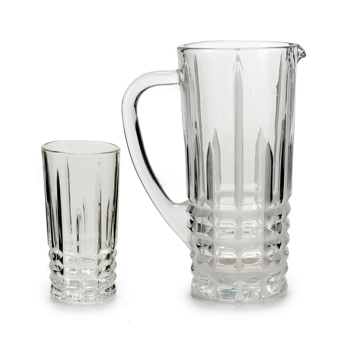 Jug and glasses set Vivalto 41053 Transparent Glass 250 ml