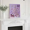 (40x50cm)DIY Pearl Painting Framed Pink Xmas CHandmade Pearl Material Art Kit Living Room Decor