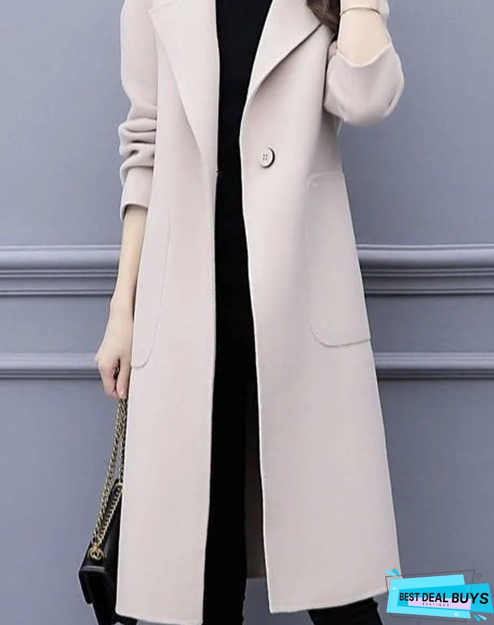 Woolen Mid-Length Coat
