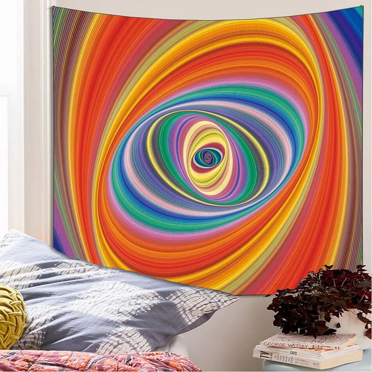 Psychedelic Eye Printing Wall Hanging Tapestry Mandala Art Carpet 150x130cm