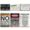 6pcs - Warning - Vintage Metal Signs(12*16Inch)
