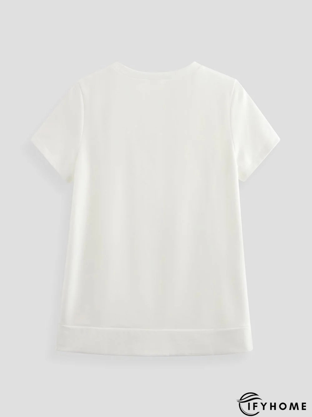 Solid Loosen Casual Short Sleeve Tops | IFYHOME