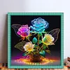 Luminous Rose Vase-11CT Stamped Cross Stitch 40*40cm/15.75*15.75in tapestrymarket
