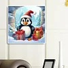 Diamond Painting-DIY Full Round Drill Gift-Giving Penguin