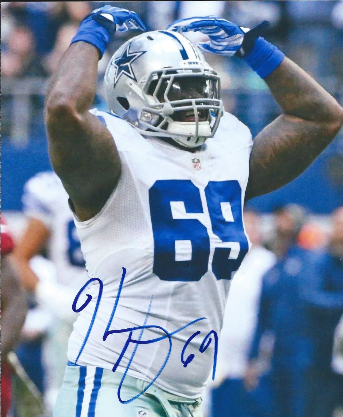 Signed 8x10 Henry Melton Dallas Cowboys Autographed Photo Poster painting - w/COA