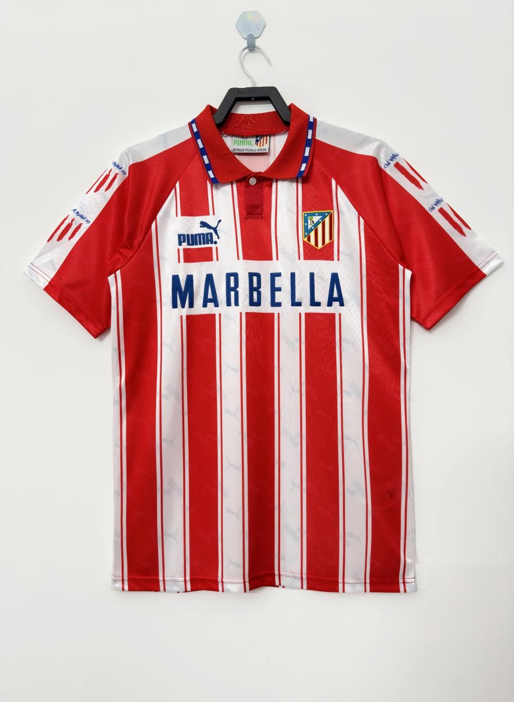 1994/1995 Retro Atletico Madrid Home Soccer Jersey