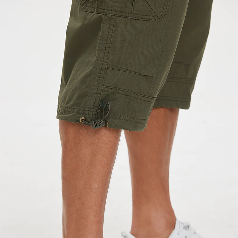 Men 3/4 Cargo Shorts Lightweight Ripstop Quick Dry Multi-Pockets