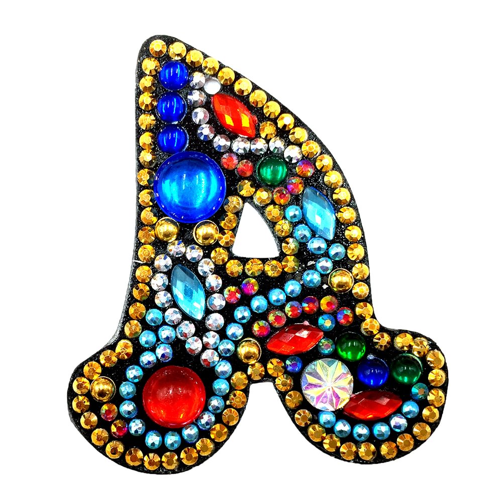 DIY Key Chain Diamond Painting Letters Women Girl Bag Keyring Pendant Gift