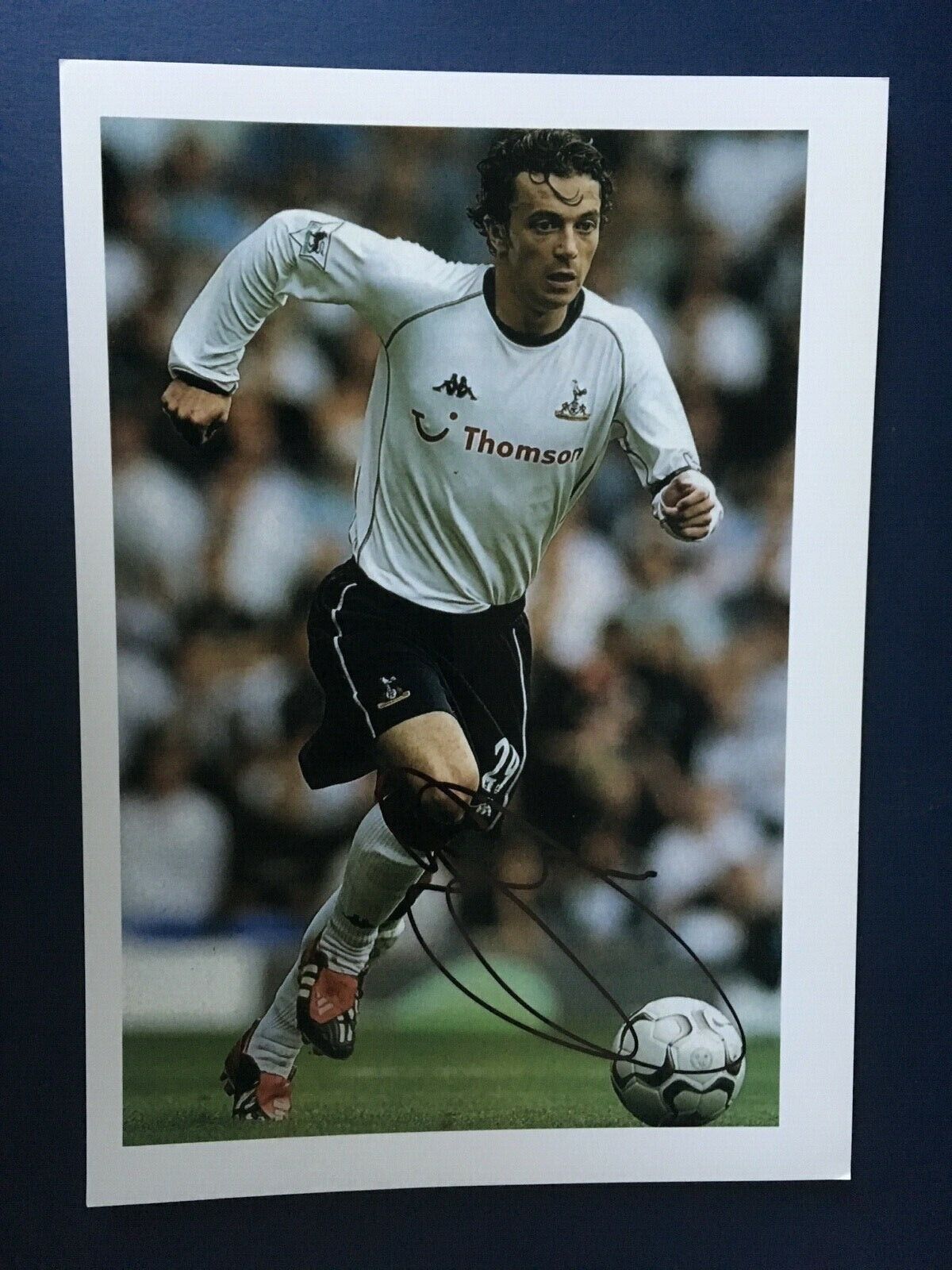 SIMON DAVIES - FORMER SPURS FOOTBALLER - EXCELLENT SIGNED Photo Poster painting