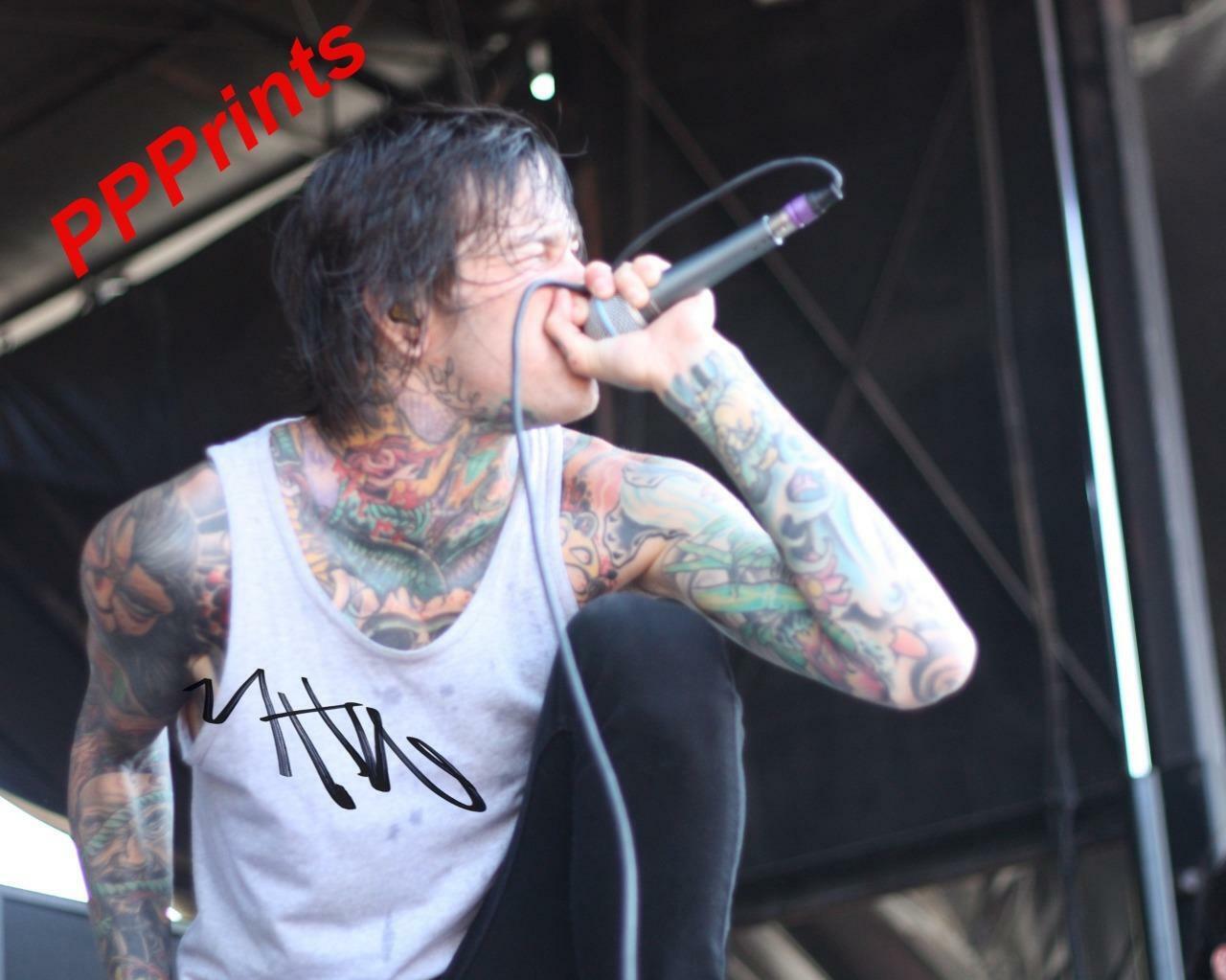 MITCH LUCKER SUICIDE SILENCE SIGNED AUTOGRAPHED 10X8 REPRODUCTION Photo Poster painting PRINT