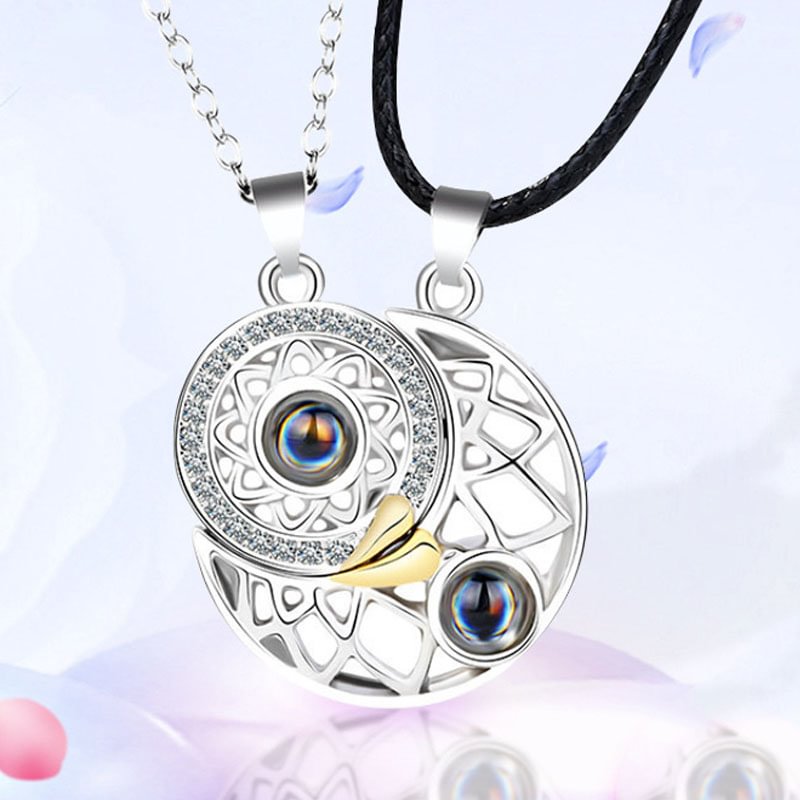 Couple Gift Magnet Attract Sun And Moon Guardian Love You Necklace-barclient