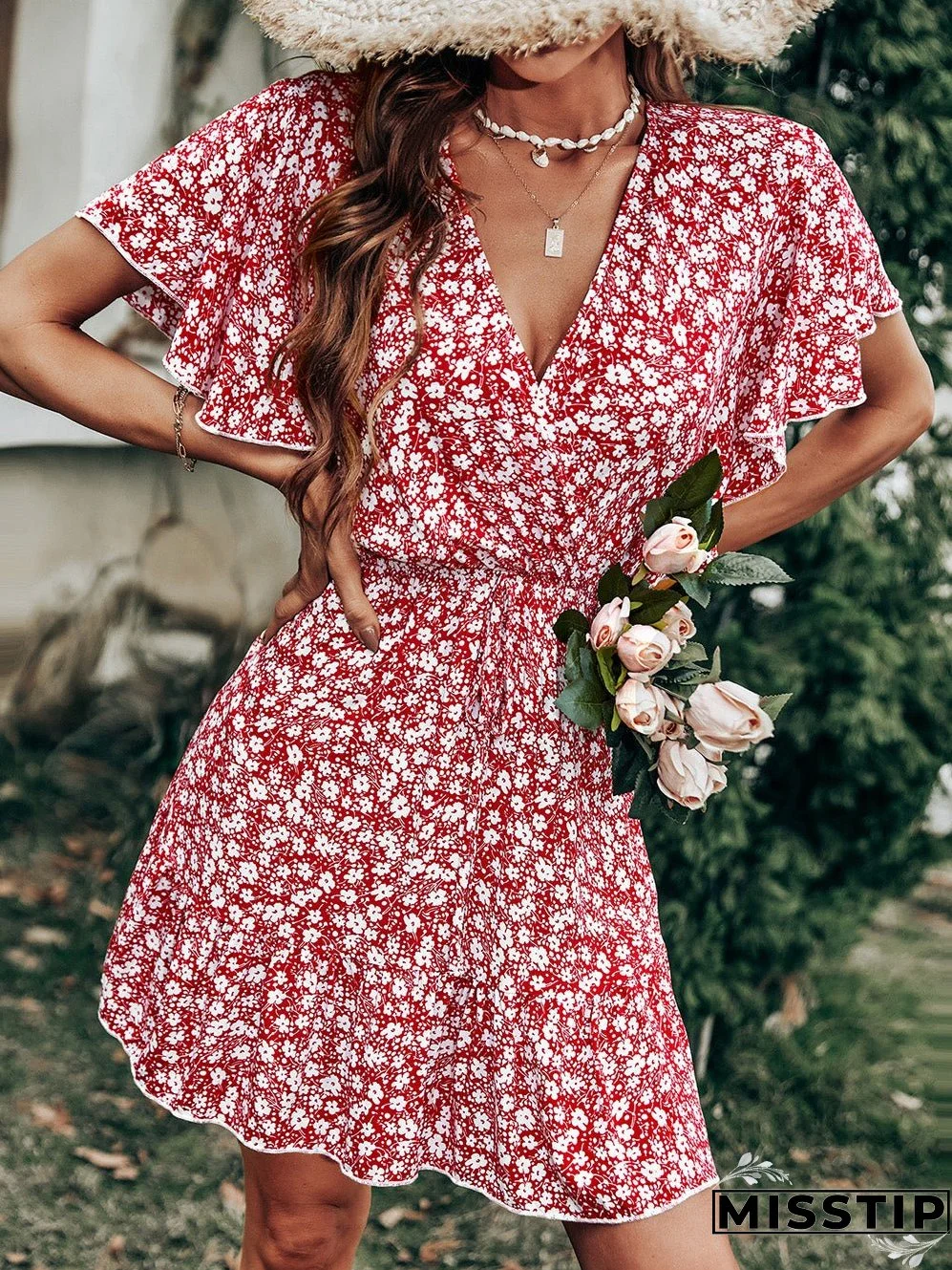 Waist Print Dress