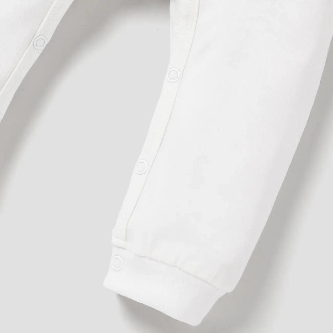 "Have a Merry Christmas" Letter Print White Long Sleeve Top with Black & White Plaid Christmas Family Matching Pajamas