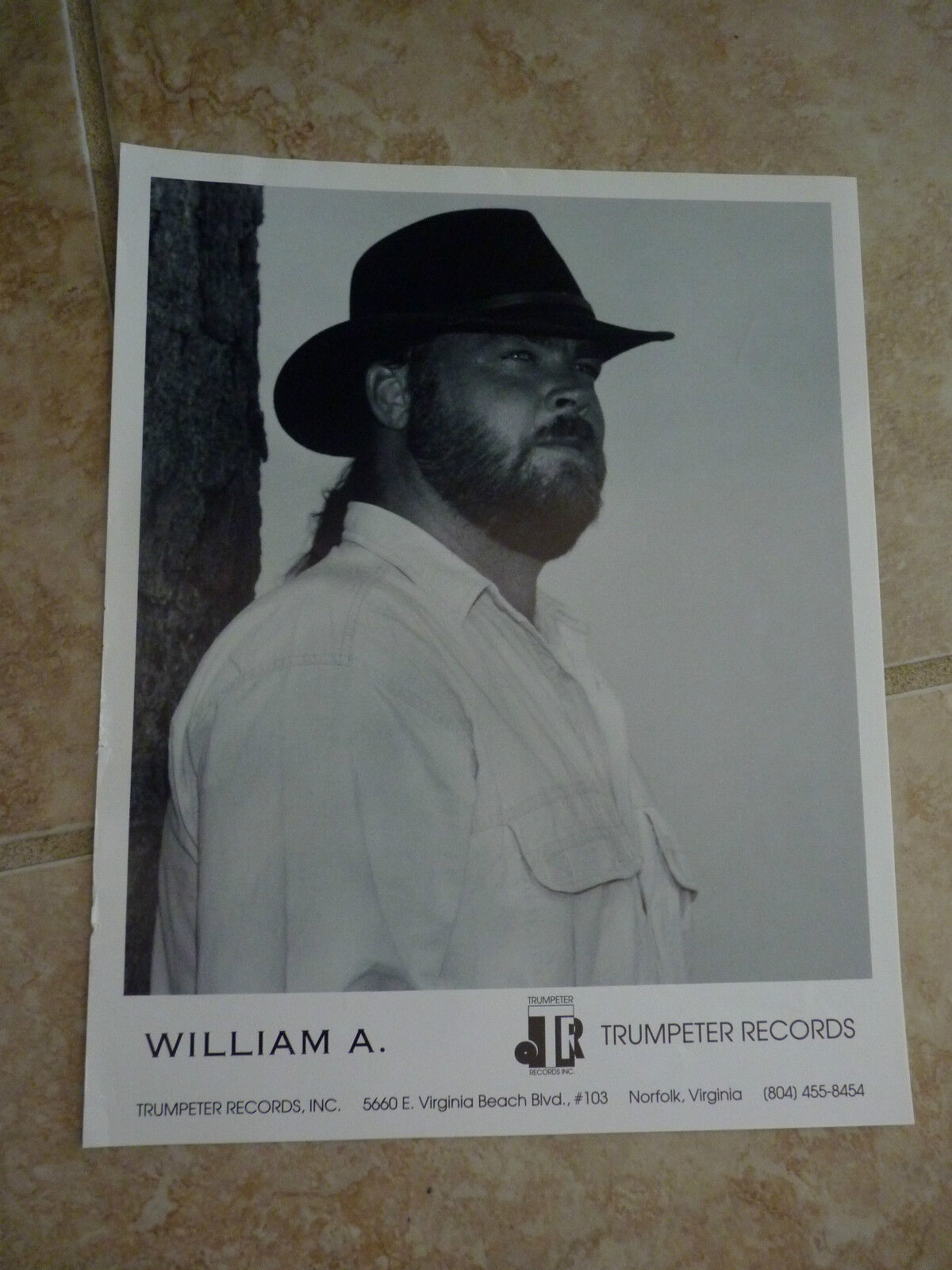 William A. 8x10 B&W Publicity Picture Promo Photo Poster painting