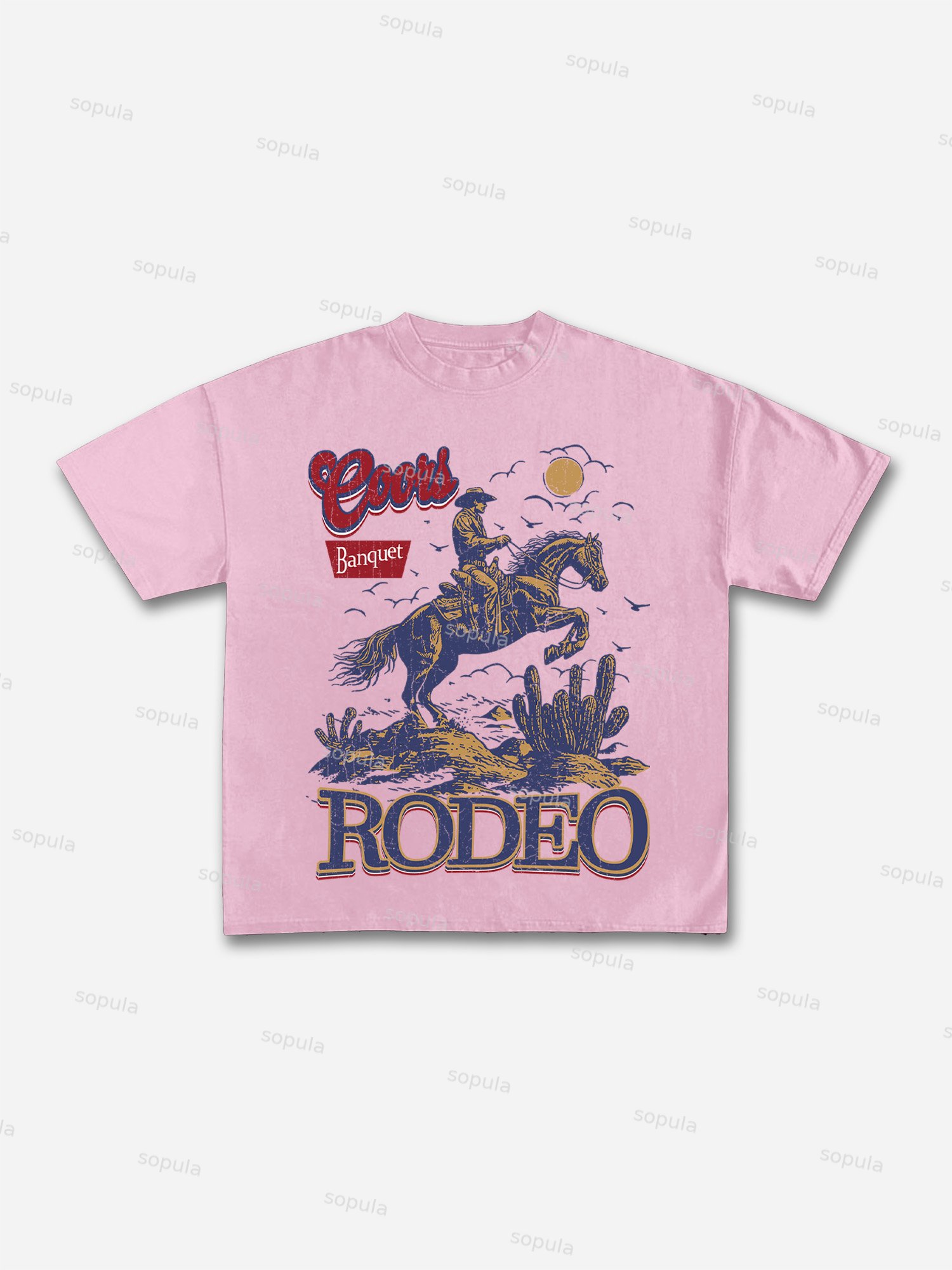 Coors Banquet Rodeo Print Cotton T-shirt - Sopula｜Premium Graphic Tees & Graphic Clothing