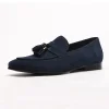 Mens Casual Suede Leather Tassel Loafers 