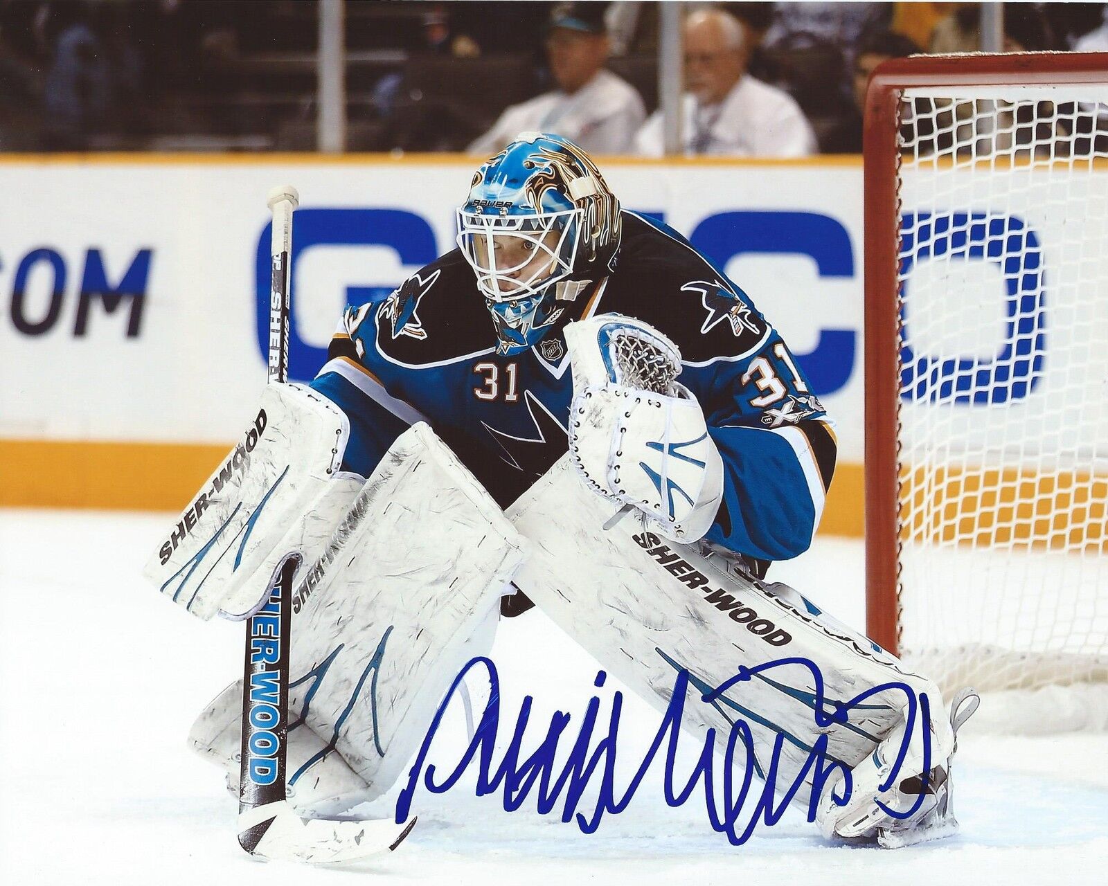 Antti Niemi Signed 8x10 Photo Poster painting San Jose Sharks Autographed COA B