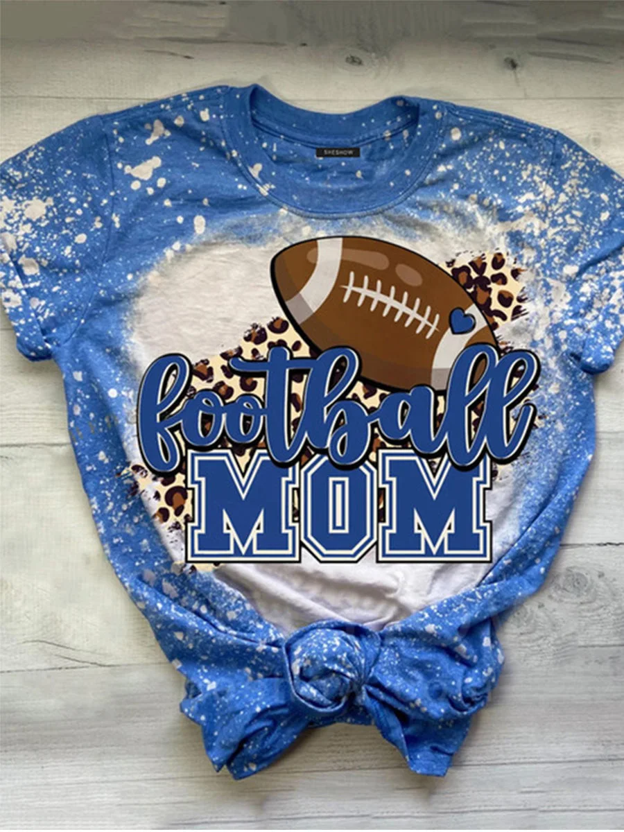 Football Mom Graphic Tie Dye T-shirt