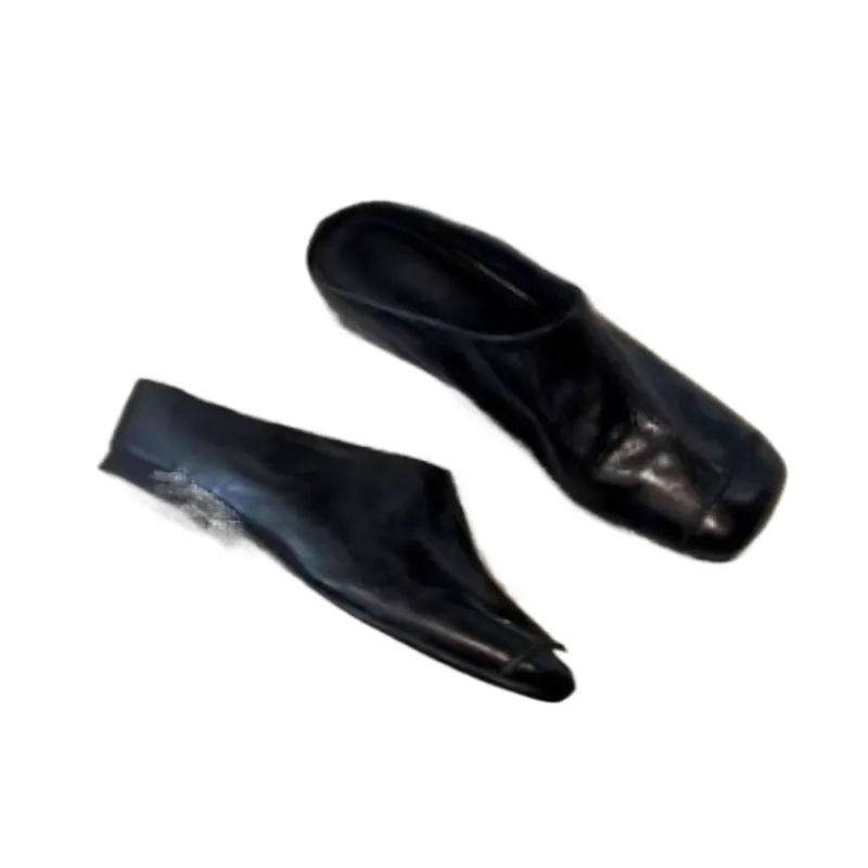 Women's Retro Square Toe Anti Slip Light Flat Slippers Sandals
