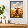 Cows In The Sunflower Field Round Diamond Diamond Painting 30*40cm