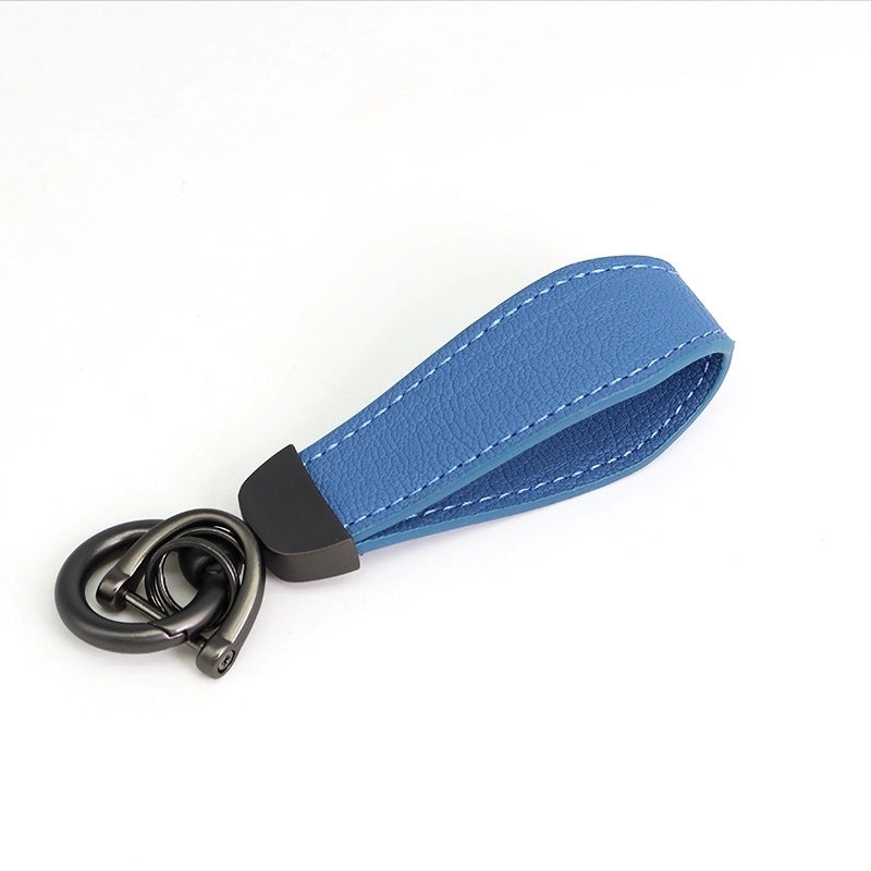 Minimalist Classic Style Solid Color Pu Leather Alloy Unisex Bag Pendant Keychain