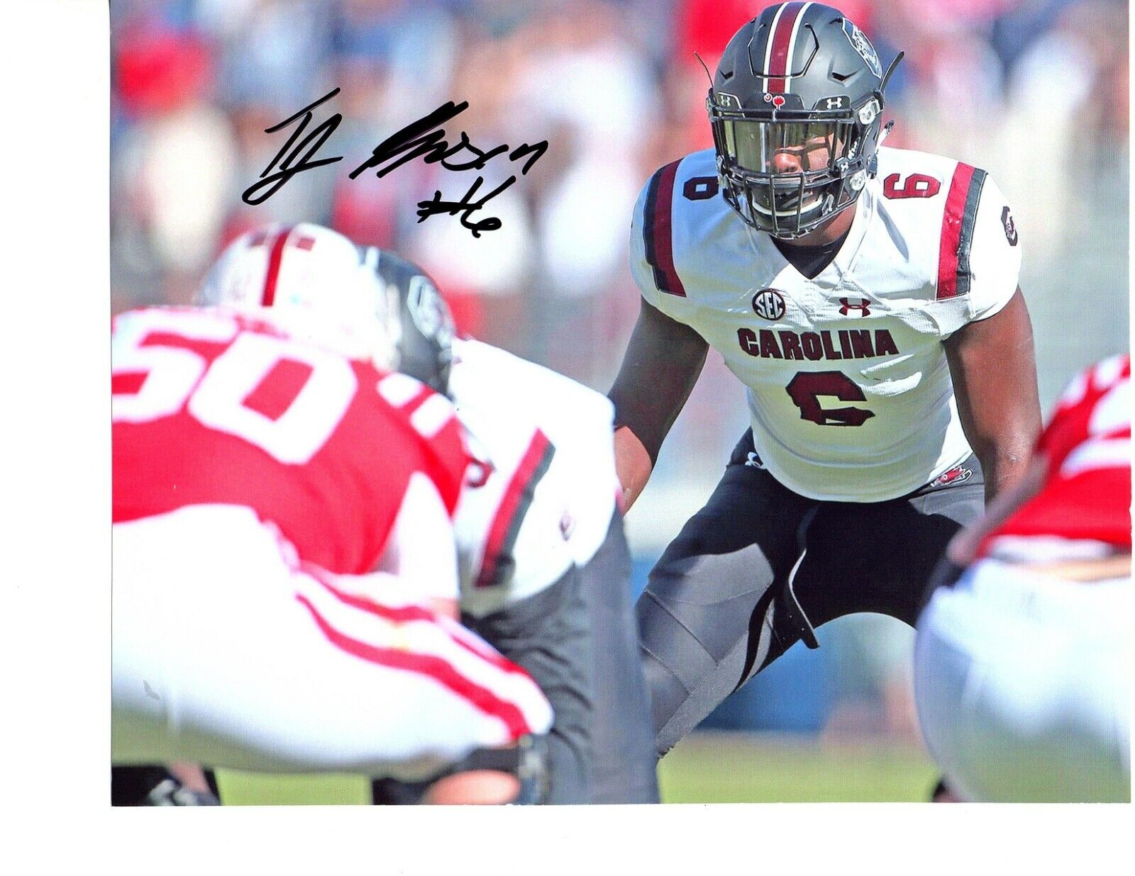 TJ Brunson South Carolina signed autographed 8x10 football Photo Poster painting T.J. Gamecock