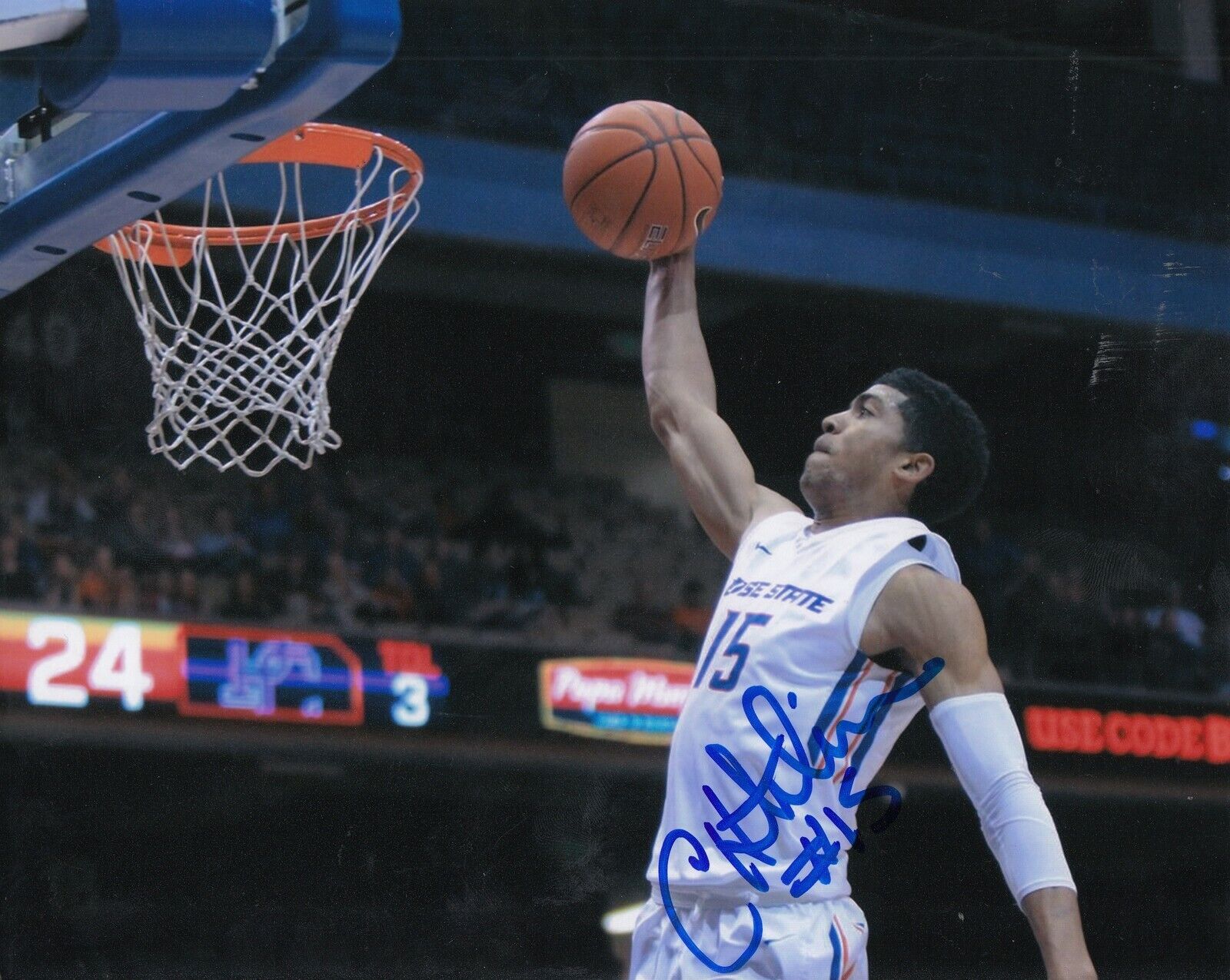 CHANDLER HUTCHISON signed (BOISE STATE BRONCOS) 8X10 *Chicago Bulls* W/COA #1