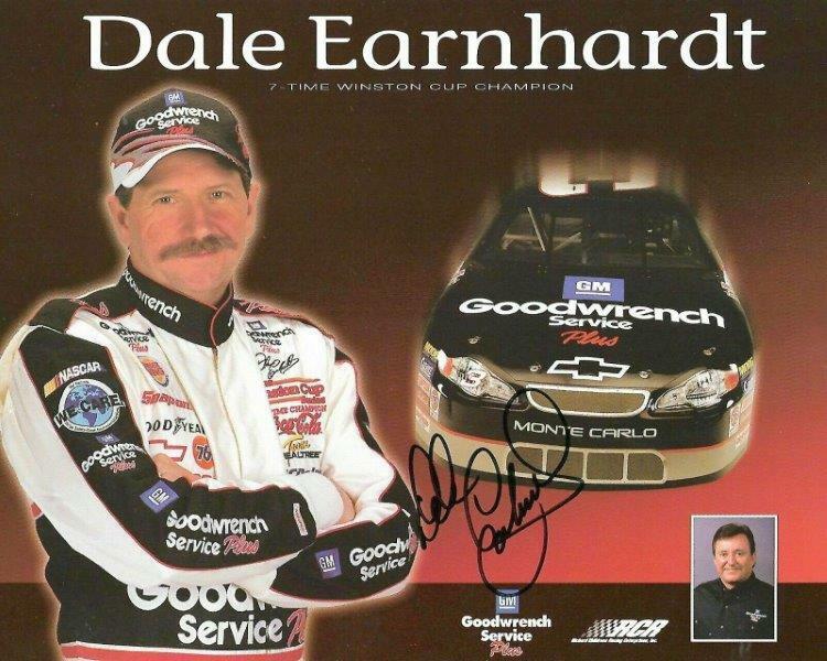 REPRINT - DALE EARNHARDT The Intimidator Signed NASCAR 8 x 10 Photo Poster painting Poster