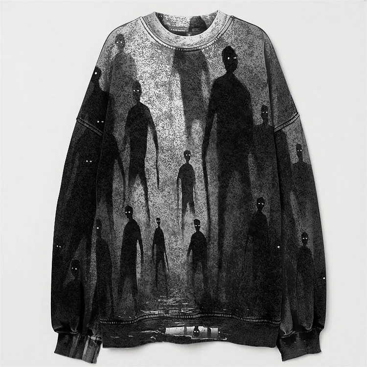 Comstylish Walking Dead Halloween Art Crew Neck Sweatshirt