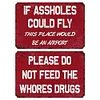 6pcs - Warning - Vintage Metal Signs(12*16Inch)  
