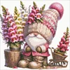(US Only)Gnome Design DIY Bead Embroidery Kit 40x39cm 9CT Cross Stitch Kit for Home Decor