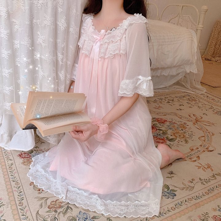 Lolita Fairy Princess Long Sleepwear - Gotamochi Kawaii Shop, Kawaii Clothes
