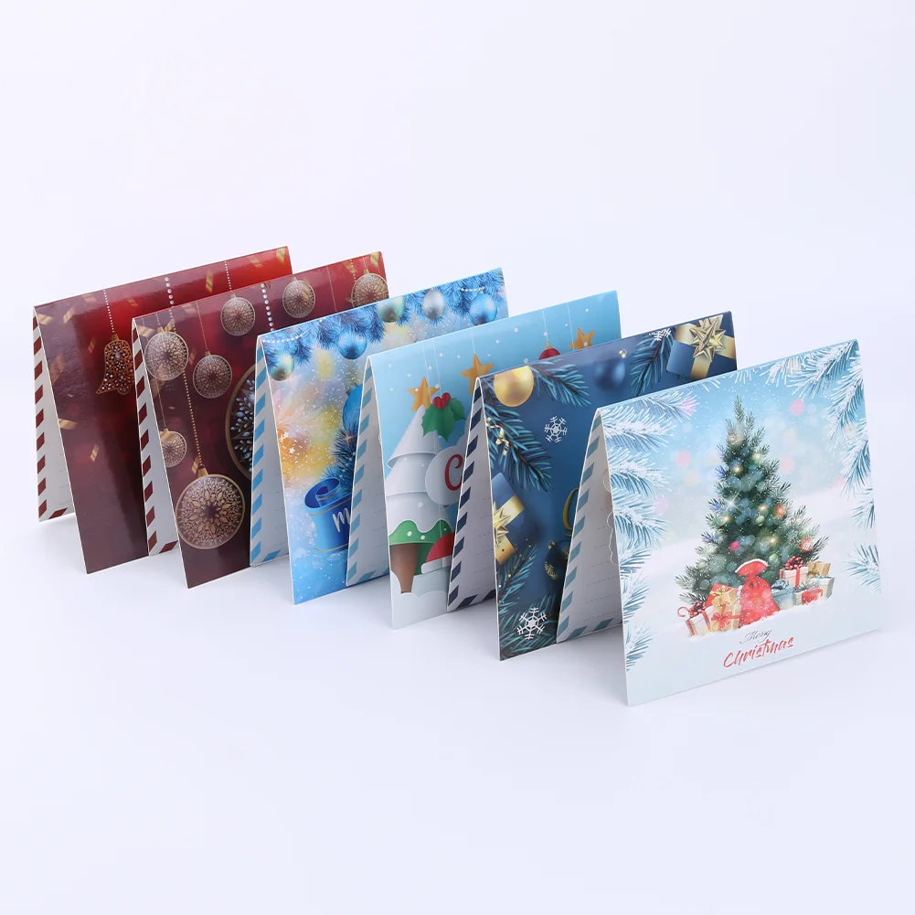 6pcs Diamond Drawing Card Santa Special Shape Gifts for Family Friends and Lover【With White Envelope】