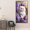 Diamond Painting - Full Round Drill - Cat and Flowers(Canvas|40*70cm)
