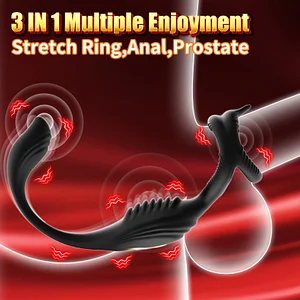 Reomote Control Dual Motors 9 Vibration Cock Rings & Prostate Massager