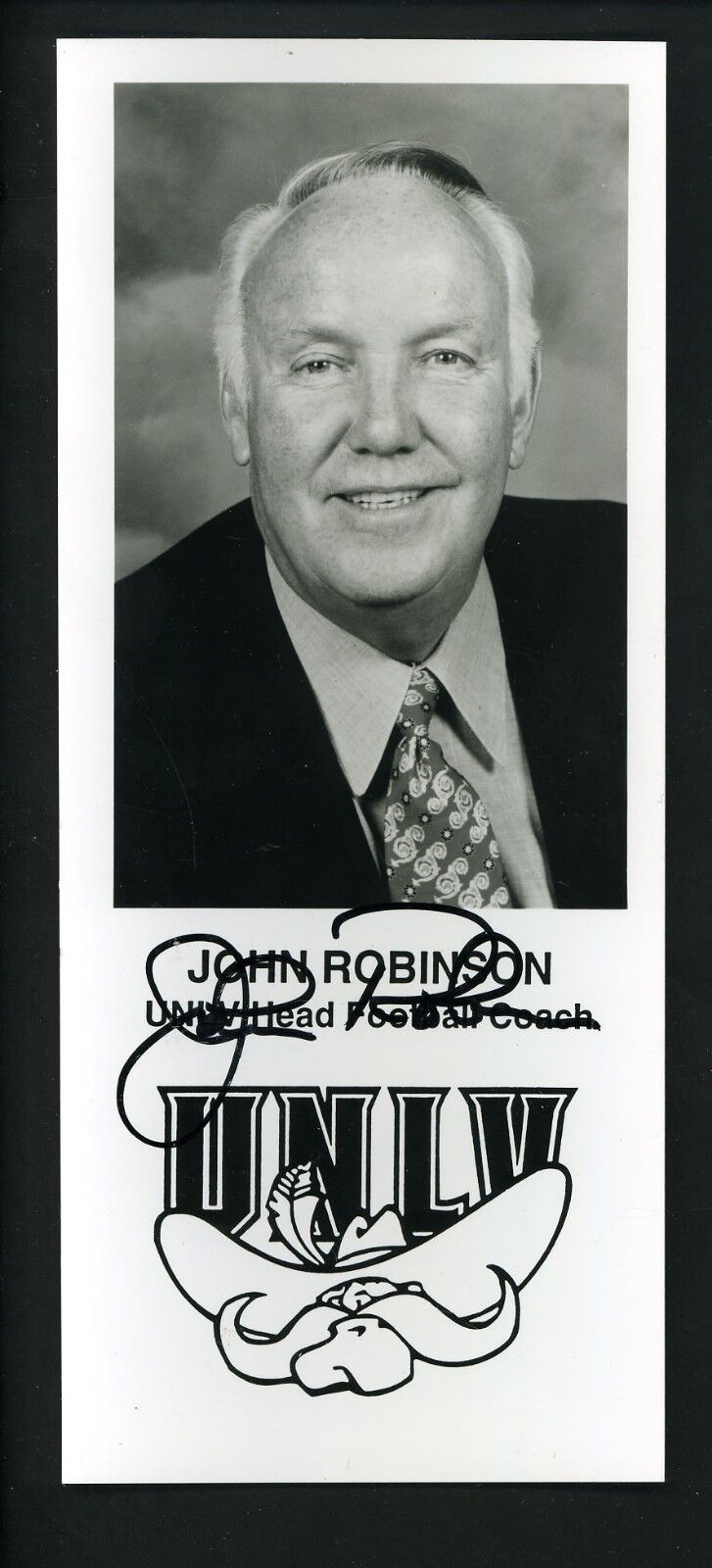 John Robinson Signed Autographed 3 x 9 Photo Poster painting w/ JSA Authentication UNLV Football