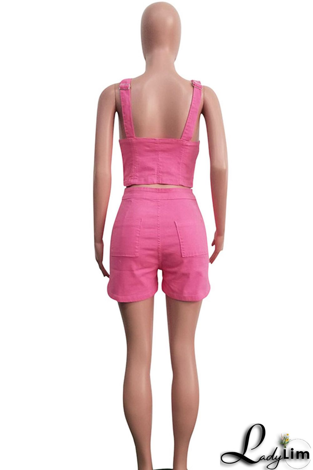 Black Sexy Solid Patchwork Buckle Spaghetti Strap Sleeveless Two Pieces(Without Belt)