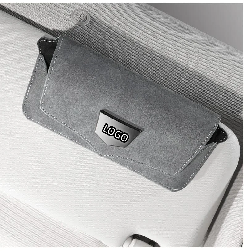 Suede Leather Car Glasses Case