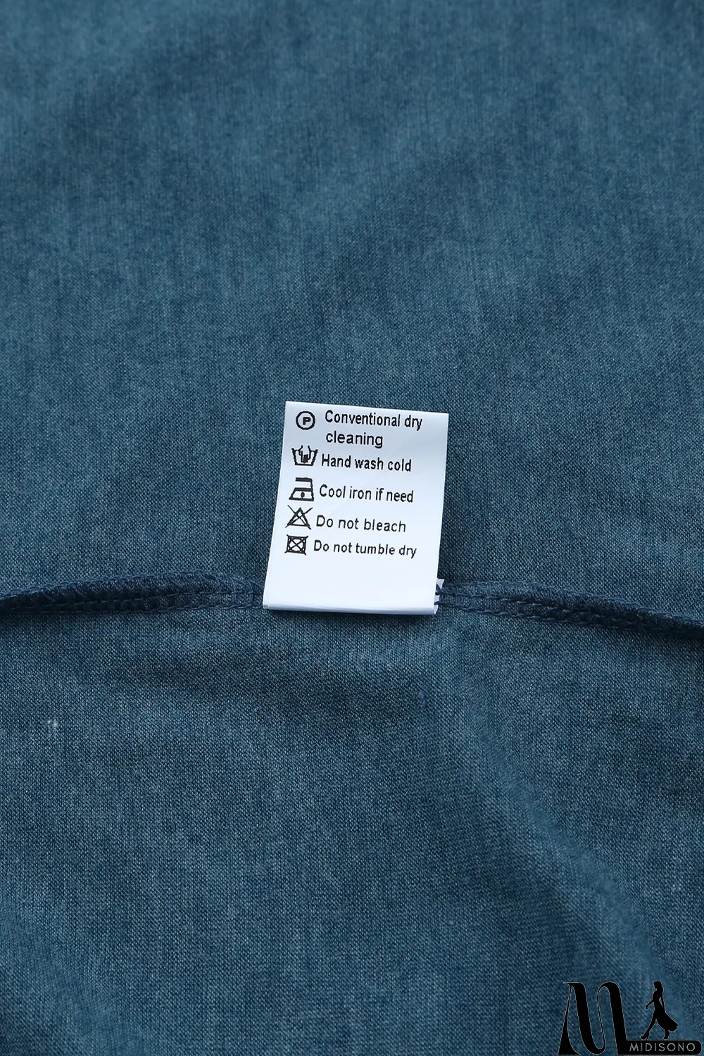 MidiSono - Blue Solid Basic Crewneck Short Sleeve Men's T-shirt