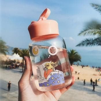 Free Shipping Kawaii Sailor Moon Glass Bottle SP1812142