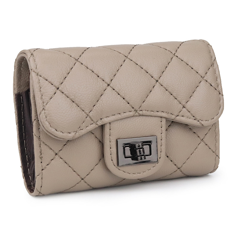 Mature Women Wallet Sheepskin Expanding Card Holder
