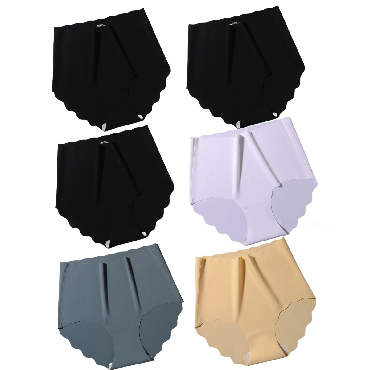 Akayes 6Pcs/set Seamless Panties Women Invisible Briefs Female Underpants Ultra-thin Silky Underwear High Waist Panties Lingerie