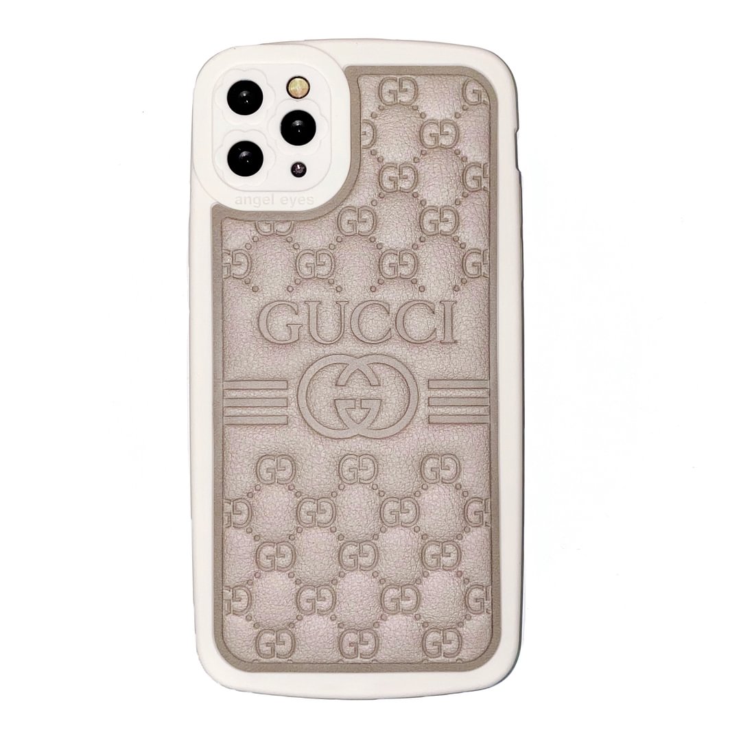 3D Embossed Soft Leather Apple Case--[GUCCLV]