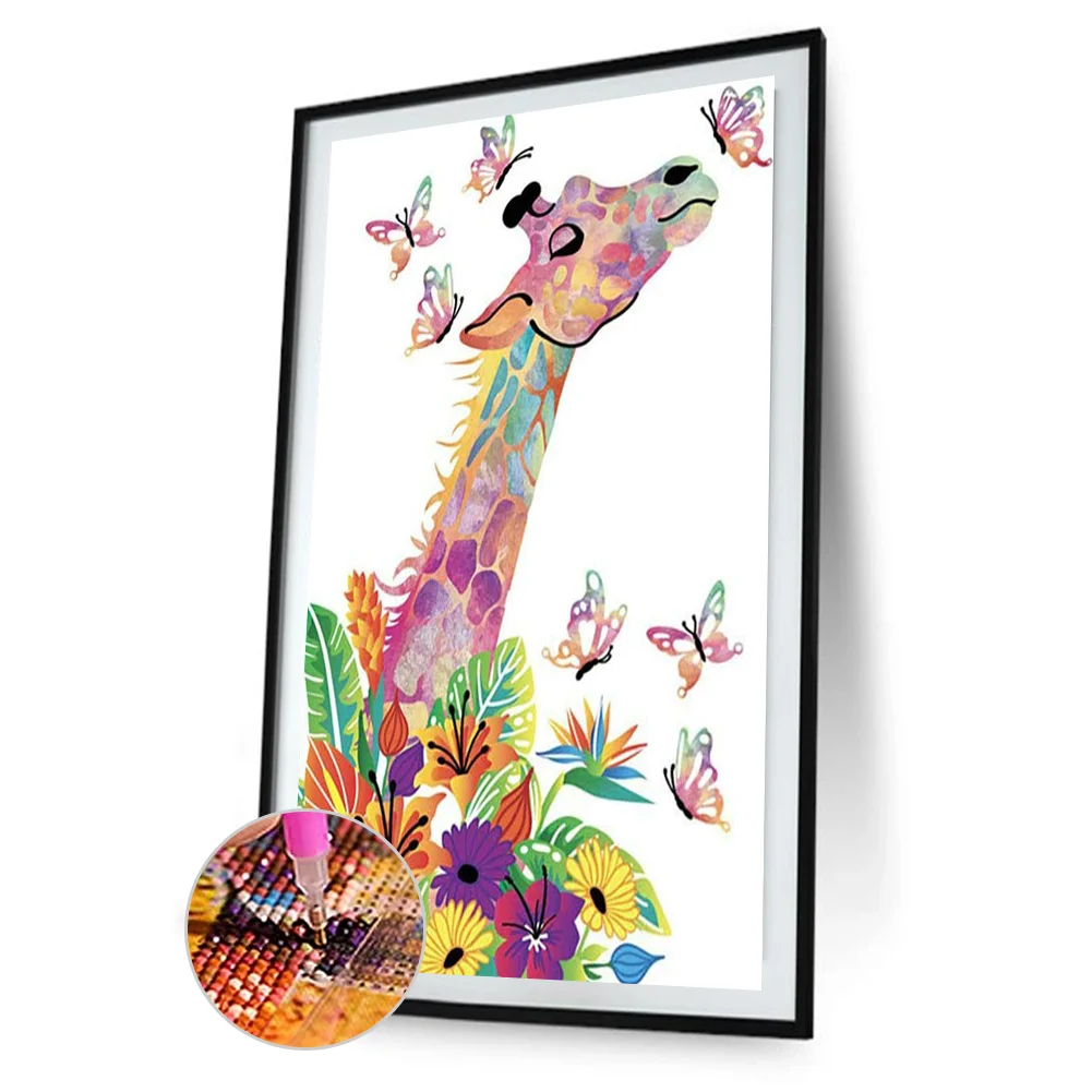 Full Square Diamond Painting 20*30cm - Giraffe