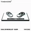 TM 1:64 918 Spyder & Carrera GT Dual Silver Alloy Model, Dustproof, Collectible