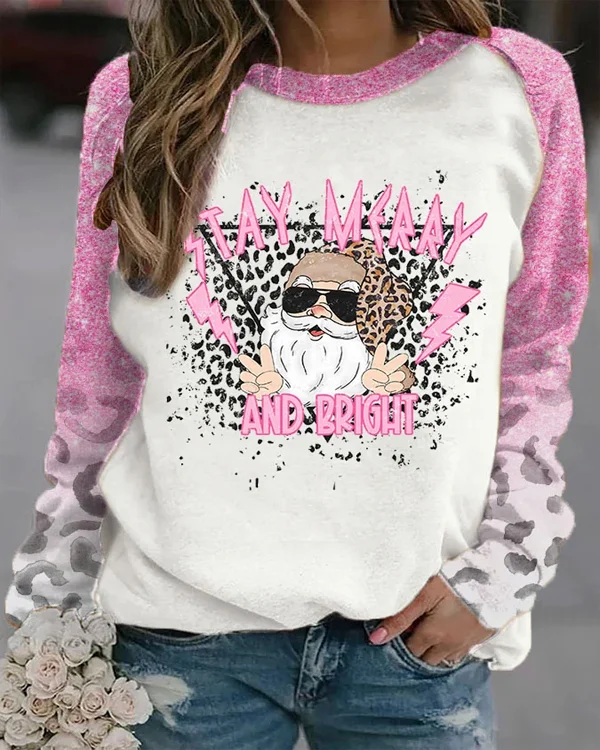 Stay Merry And Bright Santa Sweatshirt