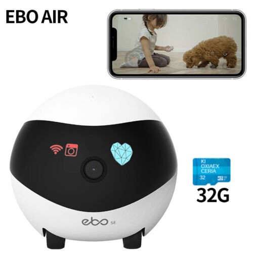 EBO AIR 智能家居伴侣机器人家庭监视器安全摄像头音频 32G1080P高清充电本身自动巡航检测-Digicat 猫电澳洲